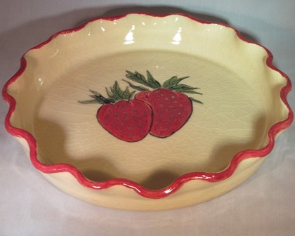 Strawberry pie plate